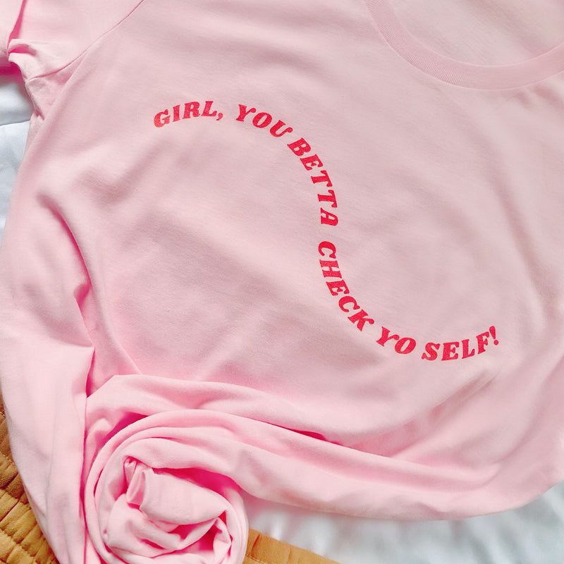 "Girl You Better Check Yo' Self" Thrive Gang X Hip Hop Happy Hour Short-Sleeve Unisex T-Shirt