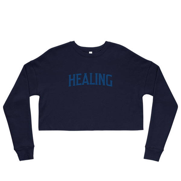 Blue Healing Crop Sweatshirt