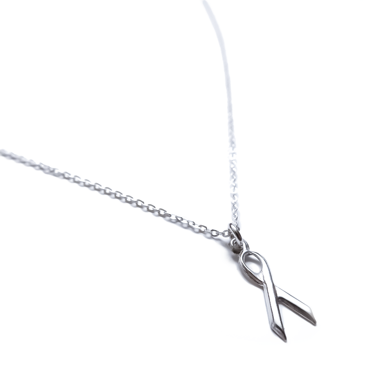 Awareness Ribbon Sterling Silver Necklace
