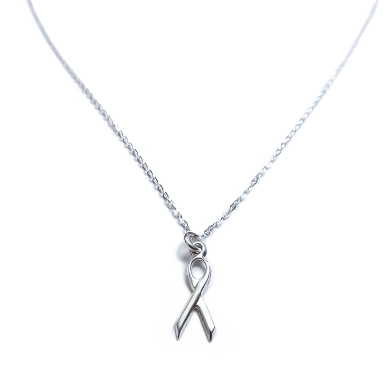Awareness Ribbon Sterling Silver Necklace