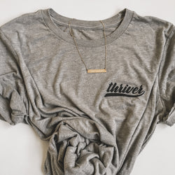 Team Thriver Relaxed T-Shirt -  Grey/Black