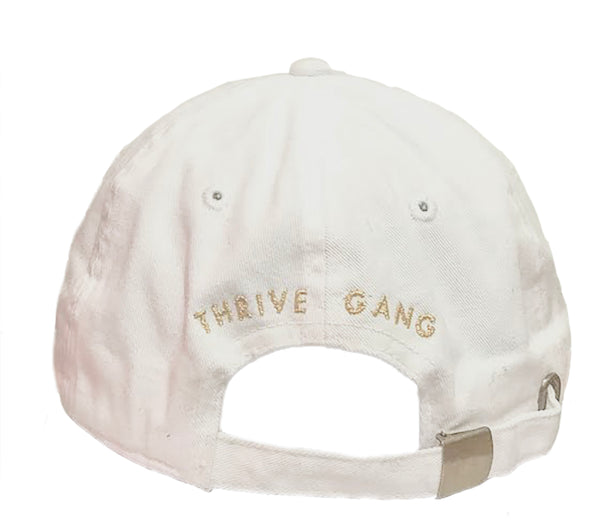 Thrive Gang Dad Hat - White